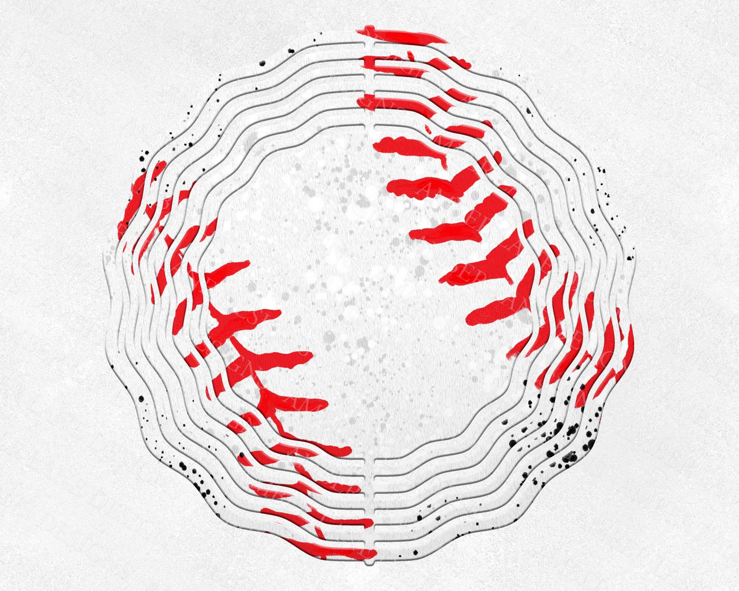 Baseball laces Wind spinner to fit 10" x 10" jpeg file