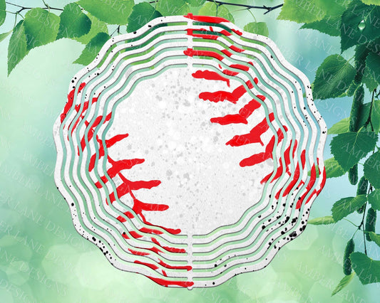 Baseball laces Wind spinner to fit 10" x 10" jpeg file