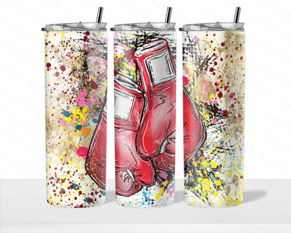 Boxing Gloves 20oz SKINNY TUMBLER straight wrap 1 jpeg file