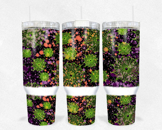 Spider Webs 40oz TUMBLER Two Piece tumbler sublimation wrap png digital files