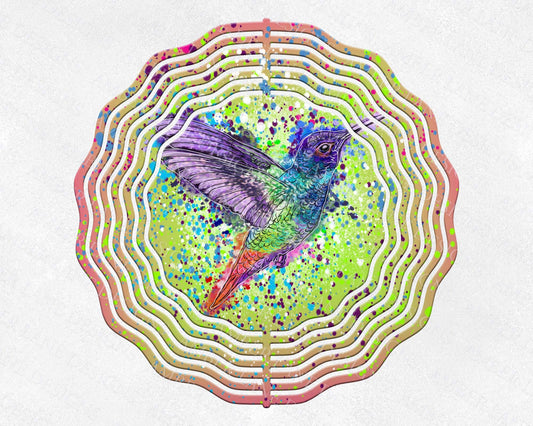 Humming bird wind spinner to fit 10" x 10" jpeg file