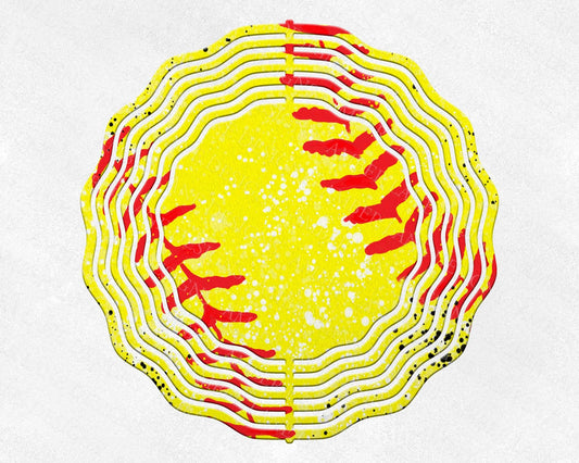 Softball laces Wind spinner to fit 10" x 10" jpeg file