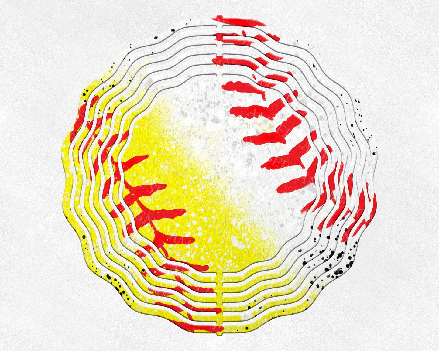 Softball Baseball laces Wind spinner to fit 10" x 10" jpeg file