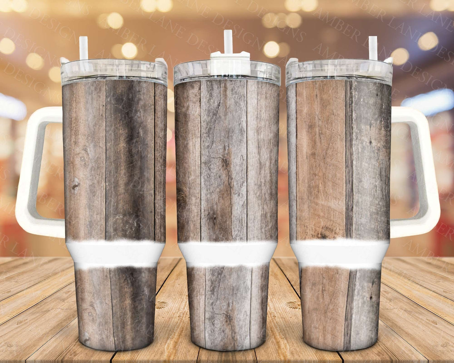 Wood Grain 40oz TUMBLER Two Piece tumbler sublimation wrap png digital files