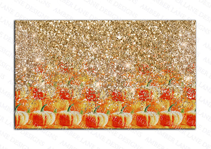 Pumpkin and gold glitter  4in1 Can Cooler Sublimation Wrap 1 jpeg file
