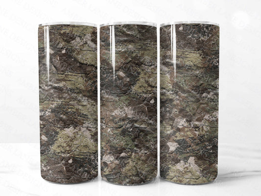 3D Texture Camouflage 20oz SKINNY TUMBLER straight wrap 1 jpeg file