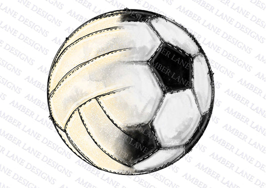 Half Soccer Ball and volleyball png file