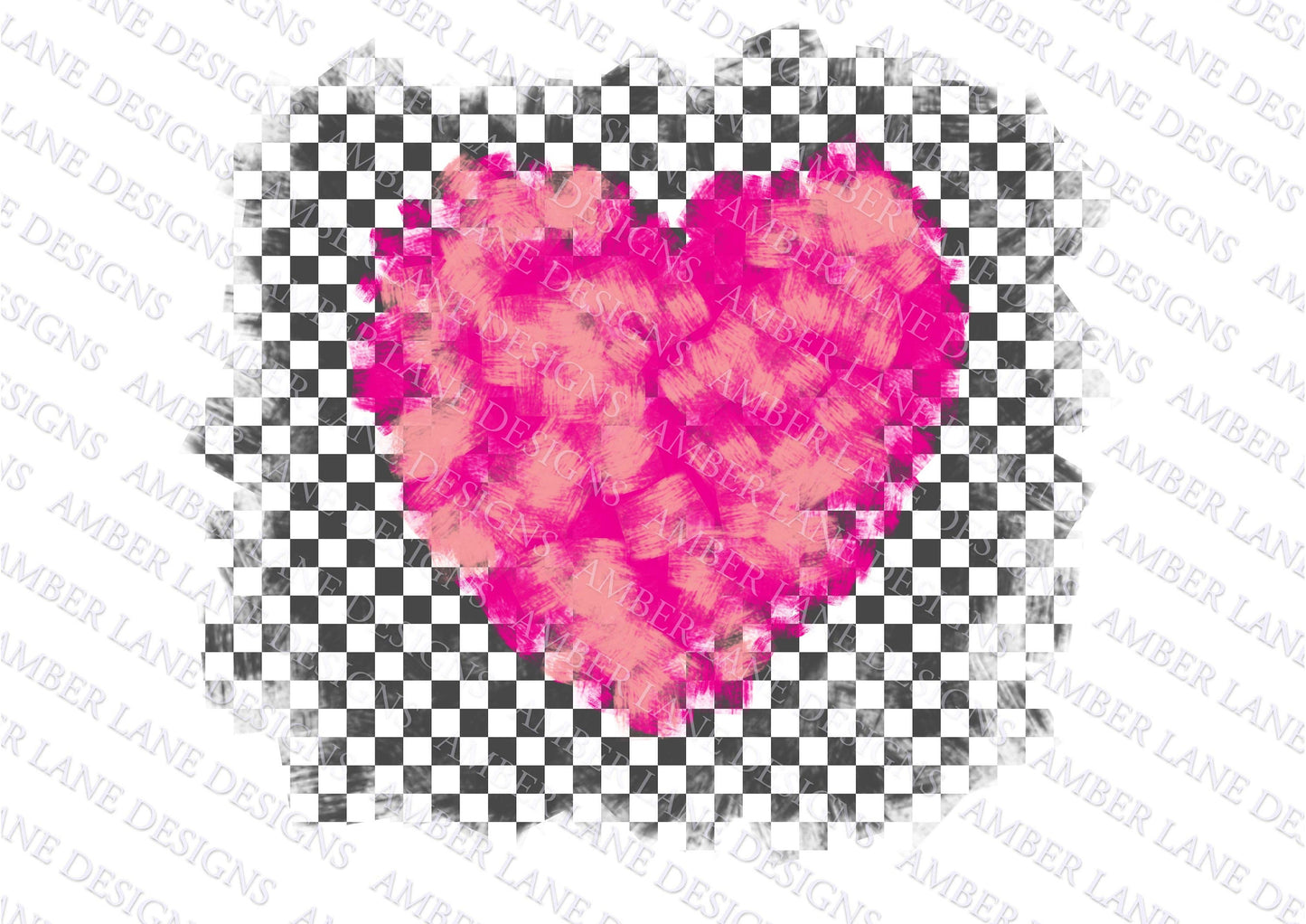 Heartbeat Rebellion: Pink Grunge Retro Checkered Valentine PNG Chic Love Riot Sassy Love Symphony
